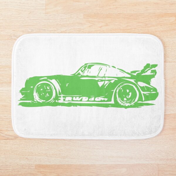 Green Porsche 911 Bath Mat