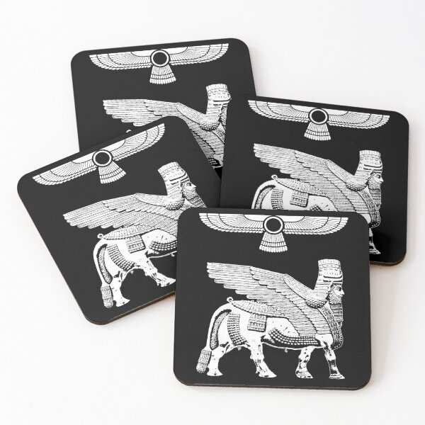 Item preview, Assyrian Winged Lamassu Bull and Ashur Winged Sun Disc designed and sold by KiaTheKing.