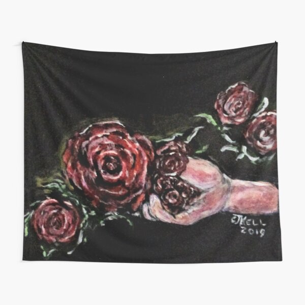Rose In The Hand Tapestry