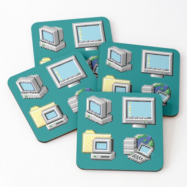 Item preview, Blue Windows 98 Desktop Icons Set Classic Green Background designed and sold by eliza-beth-.