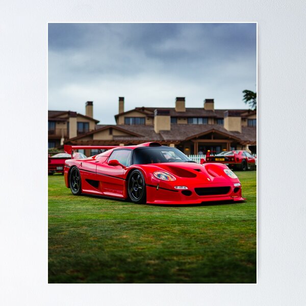 Ferrari F50 Red Car Poster, Car Posters