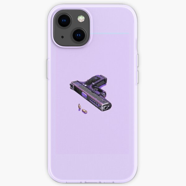 Purple Minimalistic Pistol iPhone Soft Case