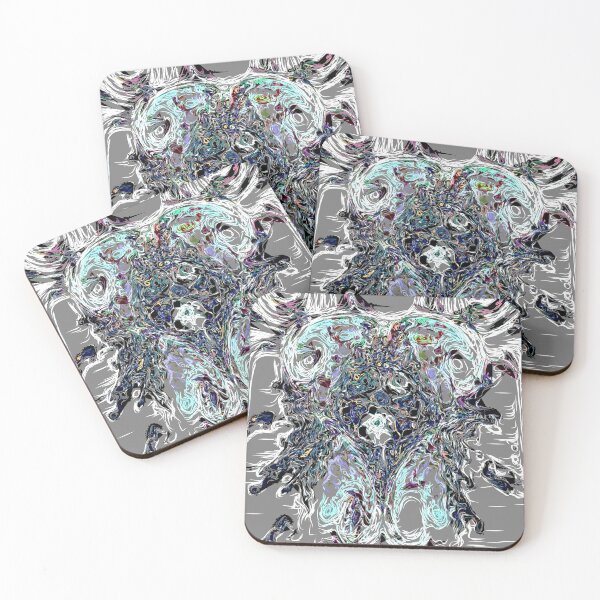 Item preview, Crazy Grey Abstract Face designed and sold by Ladydi.