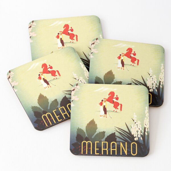 Item preview, MERANO South Tyrol ITALY Holiday Advertising Art Retro Italian Travel designed and sold by retroposters.