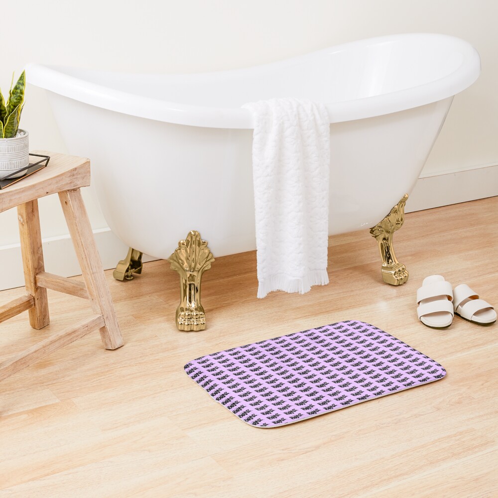 Pastel Purple Bratz Pattern Bath Mat