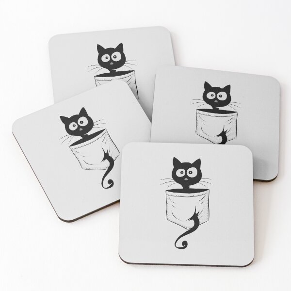 Item preview, Cute Staring Black Cat Kitty In Pocket Cat-lover Art designed and sold by Skizzenmonster.