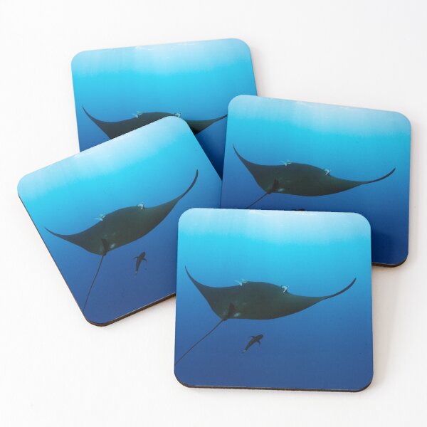 Item preview, Giant black manta ray in the blue designed and sold by Natalia Pryanishnikova.