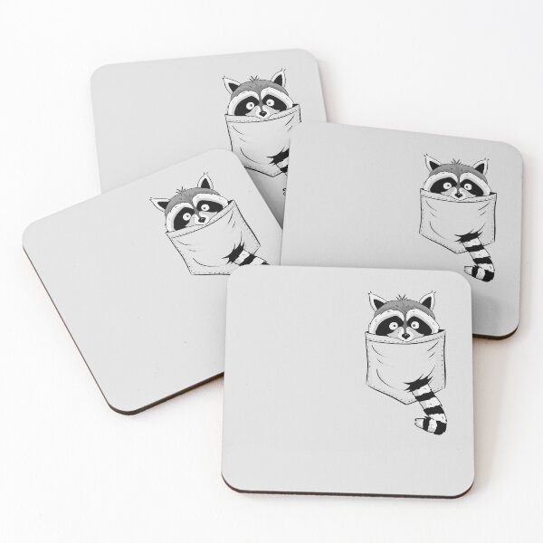 Item preview, Fancy Raccoon Cheeky Trash Panda In Your Pocket designed and sold by Skizzenmonster.