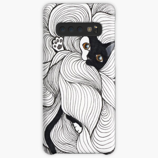 Chat joue avec les lignes Coque rigide Samsung Galaxy