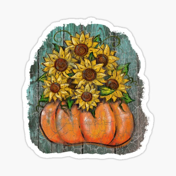Happy Friendsgiving Sticker Labels with Pumpkins Sunflowers - Set of 30