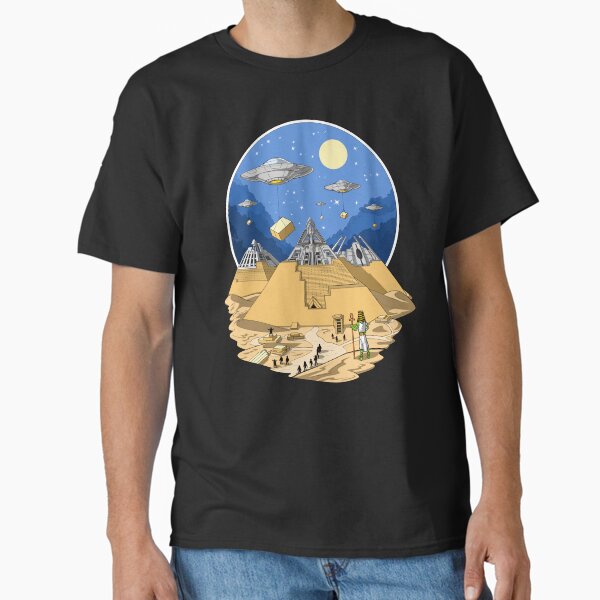 Item preview, Aliens Bulding Egyptian Pyramids designed and sold by underheaven.