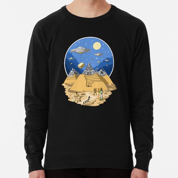 Egyptian Pyramids Aliens Lightweight Sweatshirt