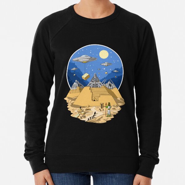 Egyptian Pyramids Aliens Lightweight Sweatshirt
