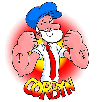 Artwork thumbnail, Jeremy Corbyn in the style of Popeye by Mat Cobb