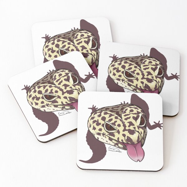 Item preview, Leopard Gecko Head and Silhouette  designed and sold by DenysDoodles.