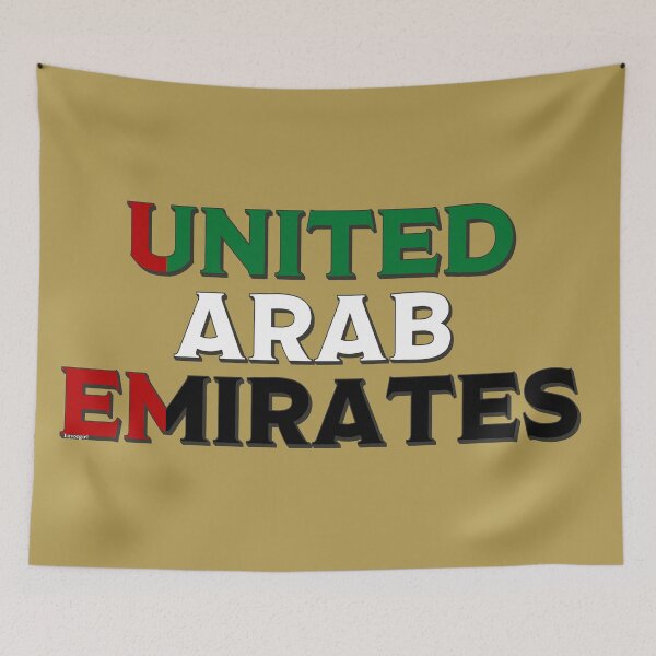 Item preview, UAE United Arab Emirates Font With Flag designed and sold by Havocgirl.