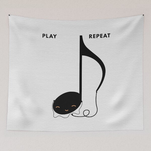 Item preview, Play Repeat - Note hears her favorite song designed and sold by Quentin1984.