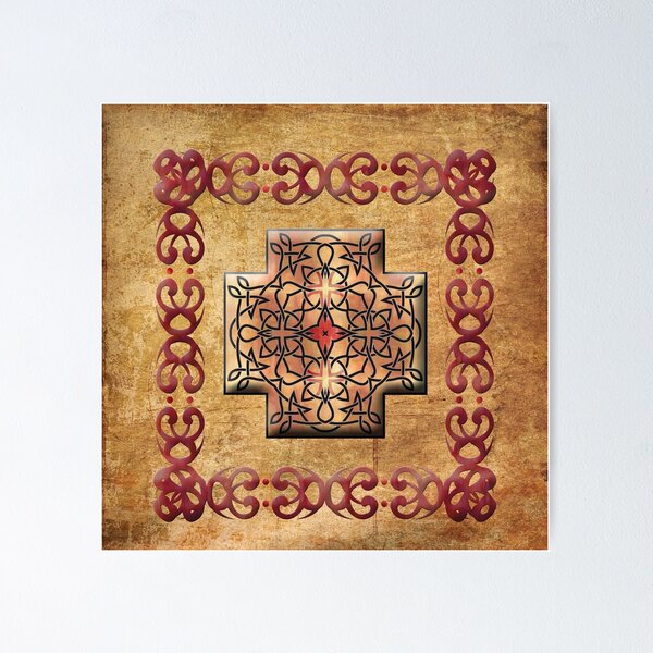 Item preview, Celtic Square Cross Framed designed and sold by GrimalkinStudio.