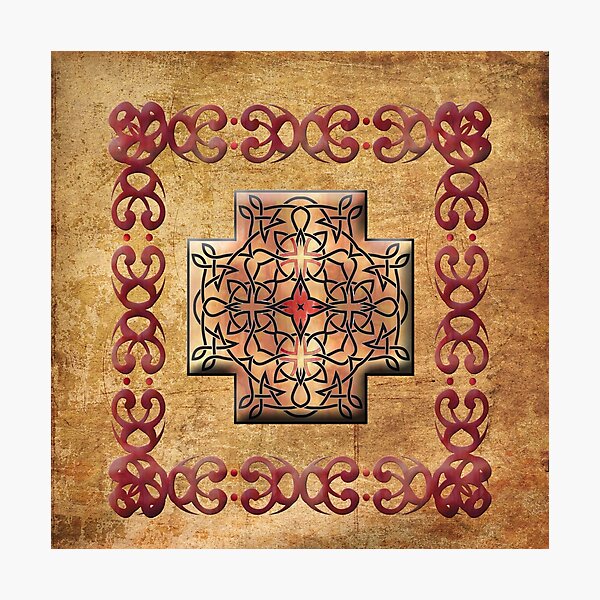 Item preview, Celtic Square Cross Framed designed and sold by GrimalkinStudio.