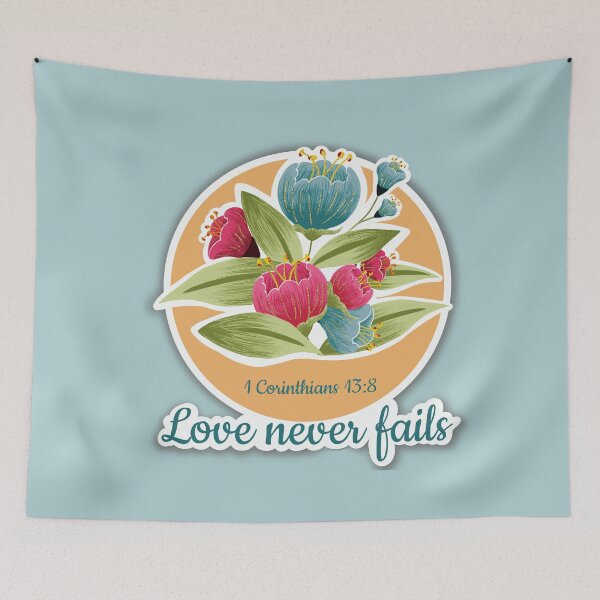 Item preview, Love never fails 1 Corintios13:18 designed and sold by Jwcraftic.