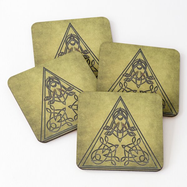 Item preview, Celtic Triangle Golden Metalwork designed and sold by GrimalkinStudio.