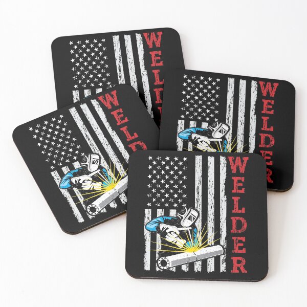 Item preview, Welder Welding Pipefitter USA American Flag Patriotic Retro Vintage Style designed and sold by Pingestre.