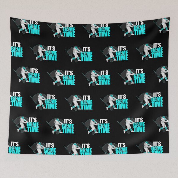 Item preview, It's Game Time - Baseball (Aqua) (Pattern 2) designed and sold by Adamzworld.