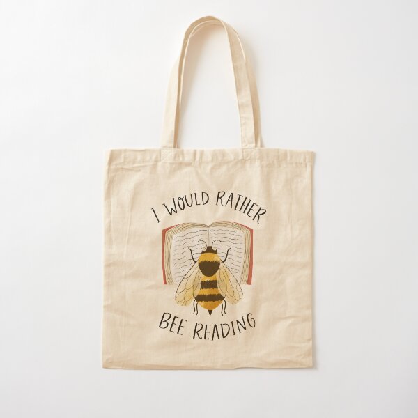 I Would Rather Bee Reading Cotton Tote Bag