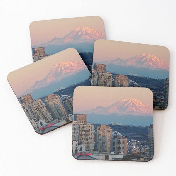 Item preview, Sunset view of Mt. Rainier from Kerry Park designed and sold by Lien Titus.