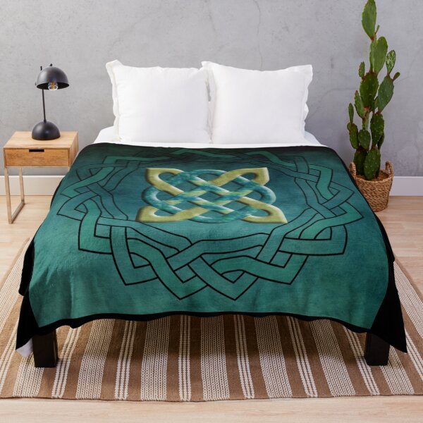 Item preview, Teal and Gold Celtic Circle designed and sold by GrimalkinStudio.
