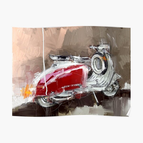 Red Lambretta Poster