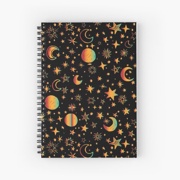 Celestial - Moon and Stars Spiral Notebook