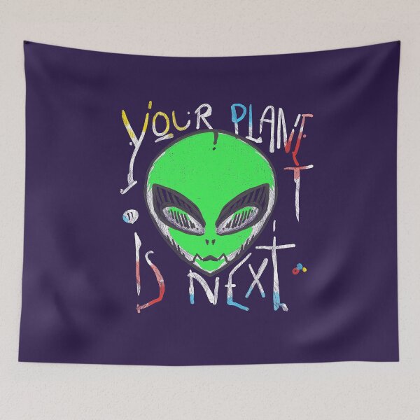 Item preview, Green Alien Head UFO Disco Space designed and sold by Desha001.