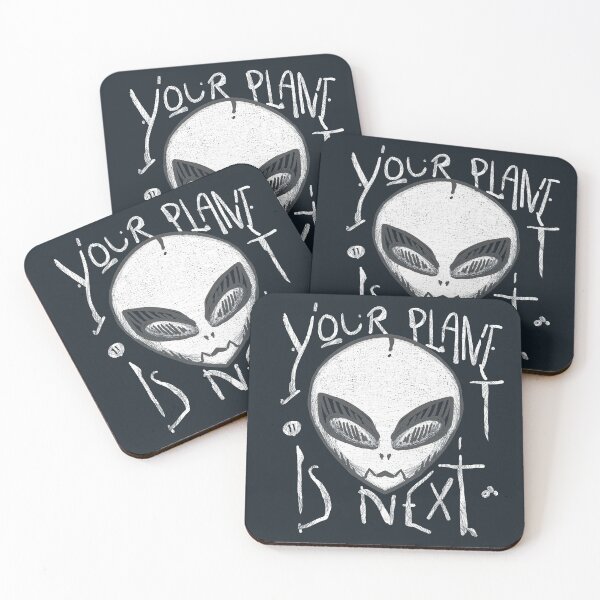 Item preview,  Alien Head UFO Disco Space - Blanco y negro designed and sold by Desha001.