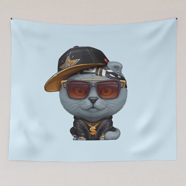 Item preview, British Shorthair Cat Hip-Hop Super Star designed and sold by anmlz.