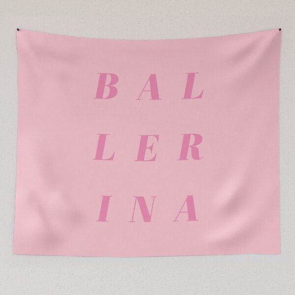 Item preview, Ballerina | Pretty Typographic Art in Pink designed and sold by JuneJournal.