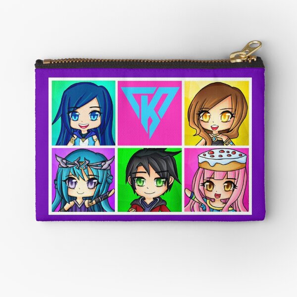 Funneh Roblox Zipper Pouches Redbubble - ethangamertv roblox work at a pizza place roblox free