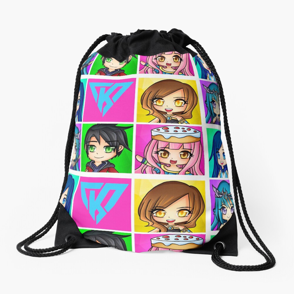 Funneh and the Krew Anime Style Drawstring Bag