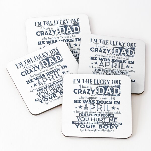 Item preview, I'm The Lucky One I Have A Crazy April Dad Funny graphic designed and sold by tronictees.