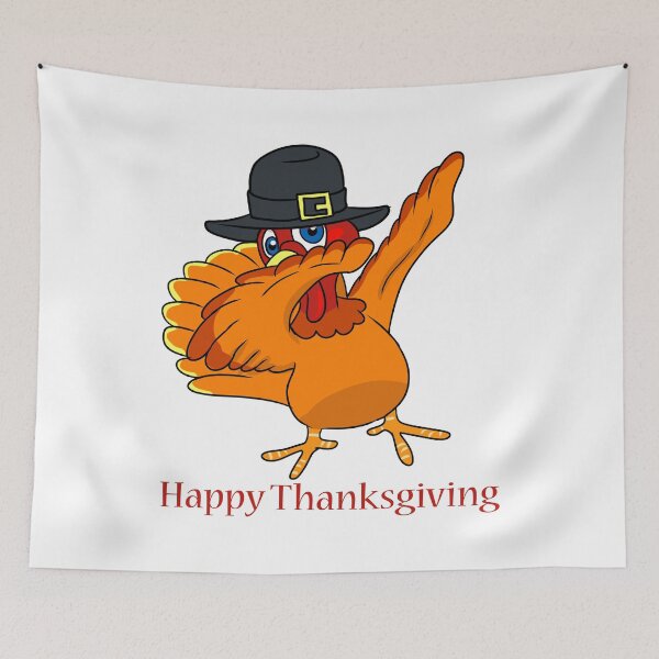 Item preview, Dabbing Turkey with Pilgrim Hat Happy Thanksgiving graphic designed and sold by tronictees.