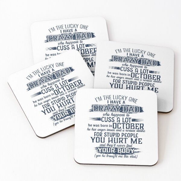 Item preview, I'm The Lucky One I Have A Crazy October Dad Funny design graphic designed and sold by tronictees.
