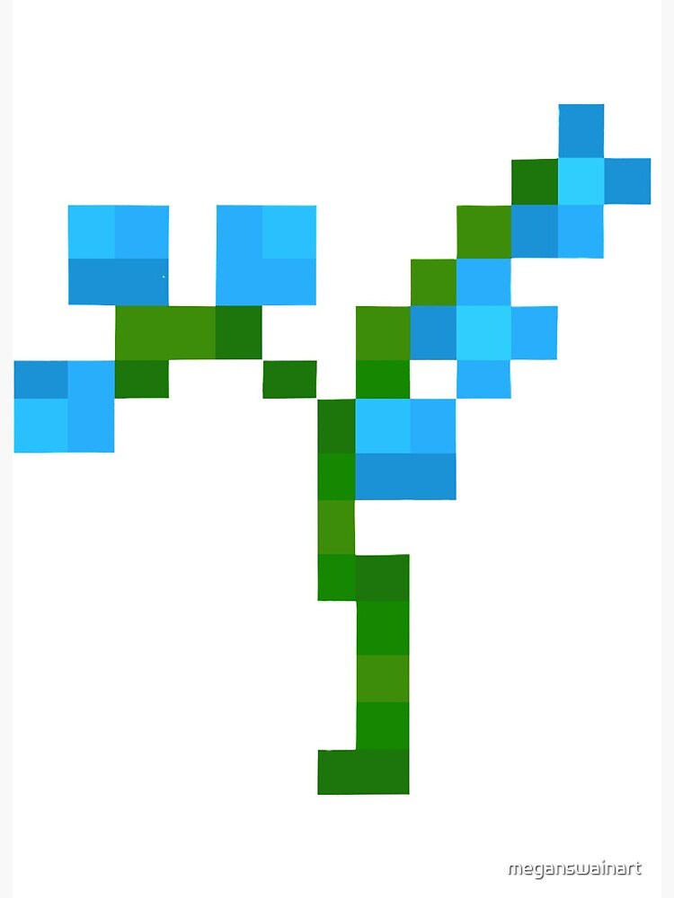 Pixel Art Minecraft Flowers : Flower Pixel Art Grid Illustration