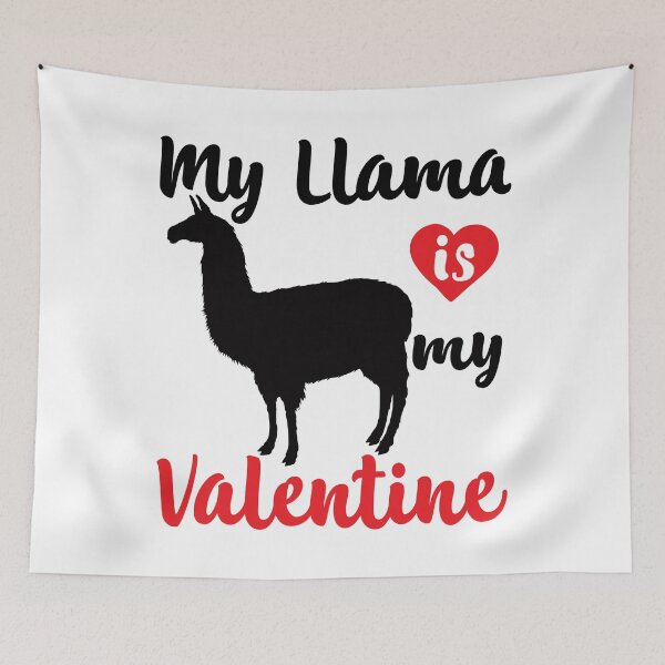 Item preview, Funny and Cute My Llama Is My Valentine Heart design designed and sold by tronictees.