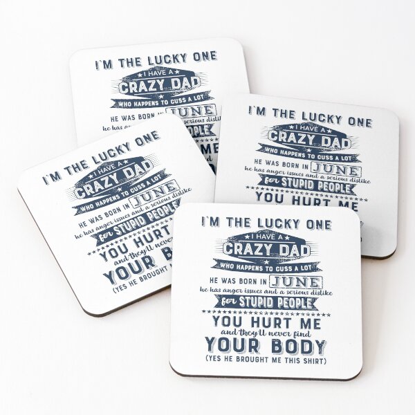 Item preview, I'm The Lucky One I Have A Crazy June Dad Funny product designed and sold by tronictees.