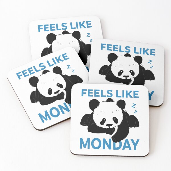 Item preview, Feels Like Monday Cute Sleeping Panda print designed and sold by tronictees.