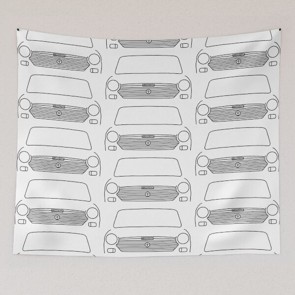 Item preview, Austin 1100 classic car outline graphic (black) designed and sold by soitwouldseem.
