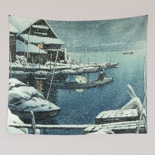 Item preview, Kawase Hasui - Snow in Mukojima designed and sold by ArtExpression.