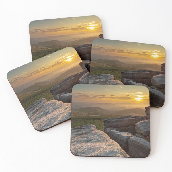 Item preview, Hathersage Moor and Higger Tor sunset | Peak District | Canvas prints designed and sold by Chris Warham.