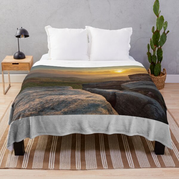 Item preview, Hathersage Moor and Higger Tor sunset | Peak District | Canvas prints designed and sold by Chris Warham.