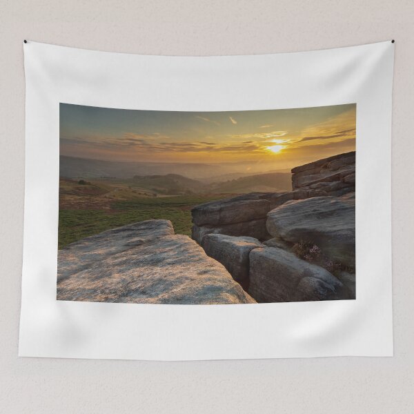 Item preview, Hathersage Moor and Higger Tor sunset | Peak District | Canvas prints designed and sold by Chris Warham.